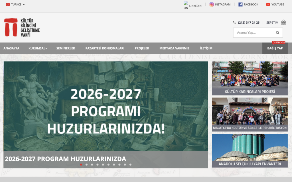 Kültür Bilincini Geliştirme Vakfı: Website, Server and Email Maintenance